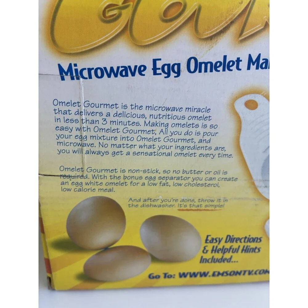 Omelet Gourmet Microwave Omelette in a Minute Egg Cooker Divided Dish Separator